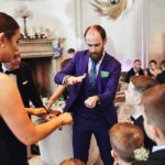 Wedding Magician Performing Card Tricks